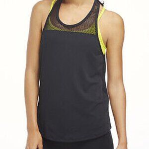 Fabletics Black Sol Open Back Tank Top